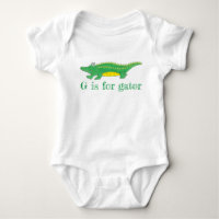 G is for Gator Green Alligator Croc Crocodile