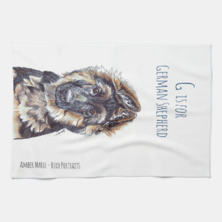 G is for German Shepherd Kitchen Towel