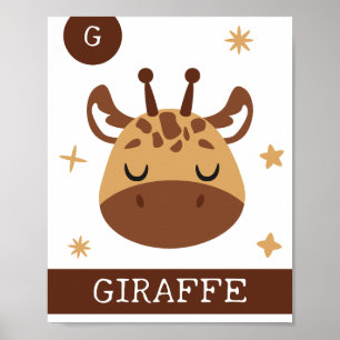 G is for Giraffe, Nursery, Bedroom, Kids' Wall Art