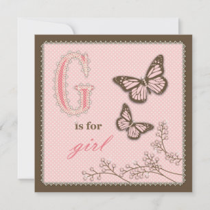 G is for Girl Square Card