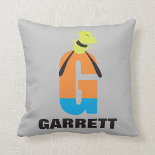G is for Goofy Add Your Name Throw Pillow