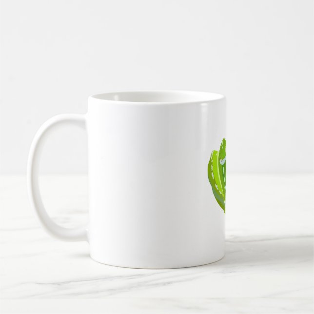 G is for Green Tree Python  Coffee Mug (Left)