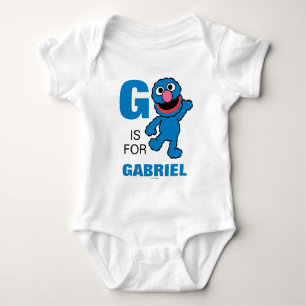 G is for Grover   Add Your Name Baby Bodysuit