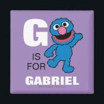 G is for Grover | Add Your Name Magnet<br><div class="desc">Personalize this fun Grover design by adding your name and first letter. © 2014 Sesame Workshop. www.sesamestreet.org</div>