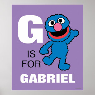G is for Grover   Add Your Name Poster