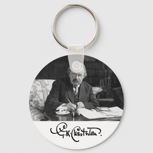 G. K. Chesterton at Work Keychain (Front)
