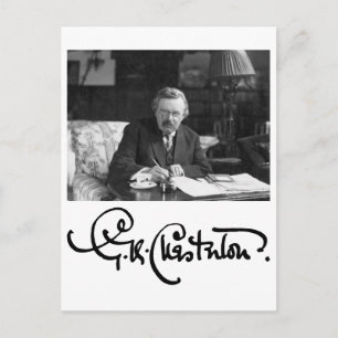 G.K. Chesterton at Work Postcard