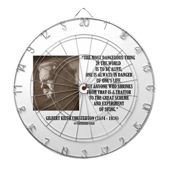 G.K. Chesterton Great Scheme Experiment Of Being Dartboard (Front)