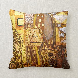 G.Klimt "Woman in Gold" Artwork Cushion. Throw Pillow