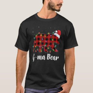G ma Bear Buffalo Red Plaid Matching Family Christ T-Shirt