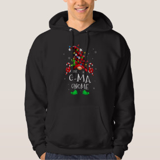 G-ma Gnome Buffalo Plaid Matching Family Christmas Hoodie