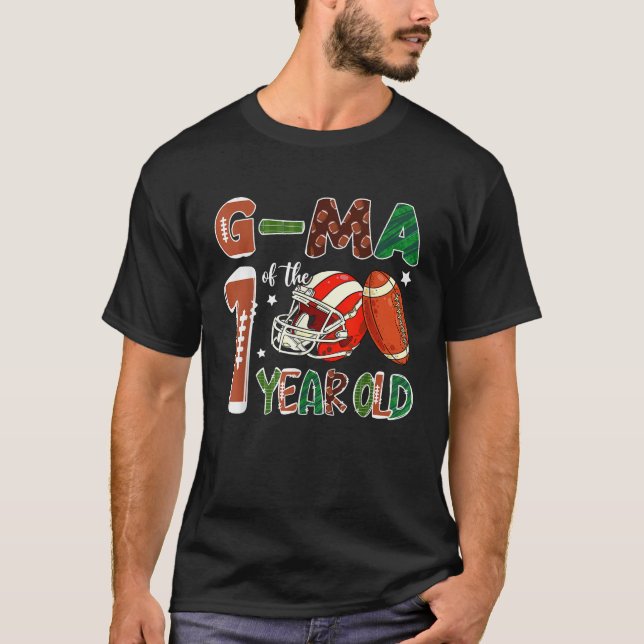 G Ma Of The 1 Year Old Football Themed 1st Birthda T-Shirt (Front)