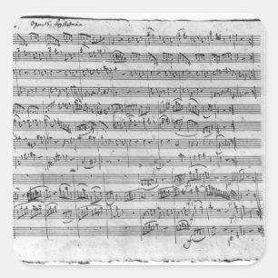 G major for violin, harpsichord and violoncello 3 square sticker