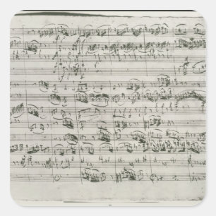 G major for violin, harpsichord and violoncello square sticker