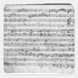 G major for violin, harpsichord and violoncello square sticker