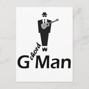 G Man Ukulele Postcard