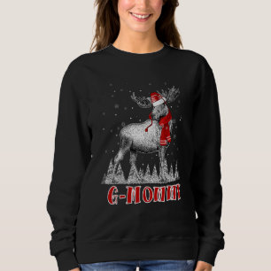 G Mommy Moose Wear Santa Hat Matching Christmas Co Sweatshirt