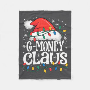 G-money Claus Funny Xmas Christmas Grandma Holiday Fleece Blanket