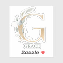 G Monogram Floral Personalized