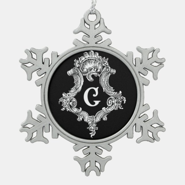 G Monogram Initial Ornament (Front)