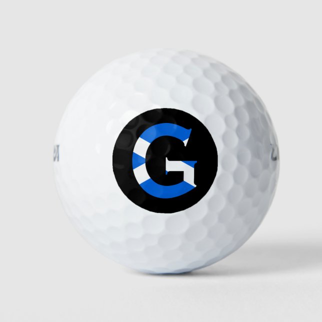 G Monogram overlaid on Scottish Flag wu gbt Golf Balls (Front)