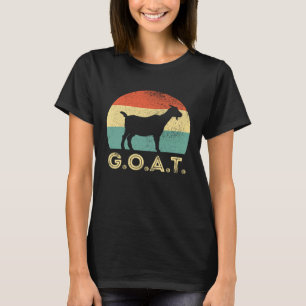 G O A Goat Greatest Of All Time Goat Goat Dad T-Shirt