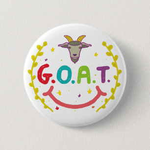 G.O.A.T. 2 INCH ROUND BUTTON
