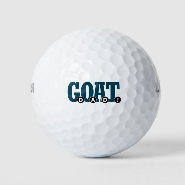 "G.O.A.T. DAD!" For Dad Graphic Print Golf Balls (Front)