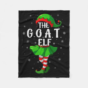 G.o.a.t Elf Christmas Girls Women Elf Squad Xmas F Fleece Blanket