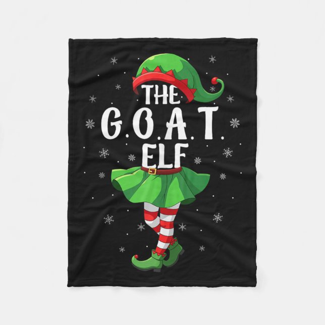 G.o.a.t Elf Christmas Girls Women Elf Squad Xmas F Fleece Blanket (Front)
