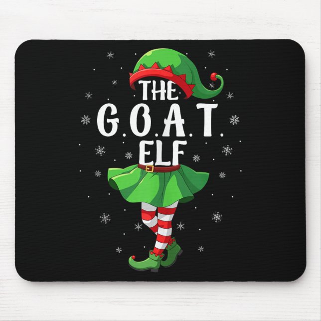G.o.a.t Elf Christmas Girls Women Elf Squad Xmas F Mouse Pad (Front)