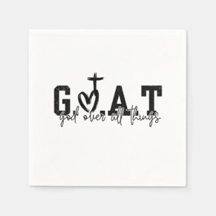 G.O.A.T God Over All Things Christian Jesus Napkin