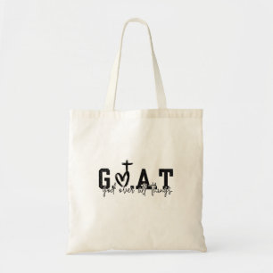 G.O.A.T God Over All Things Christian Jesus Tote Bag