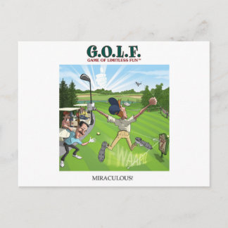 G.O.L.F. GAME OF LIMITLESS FUN POSTCARD