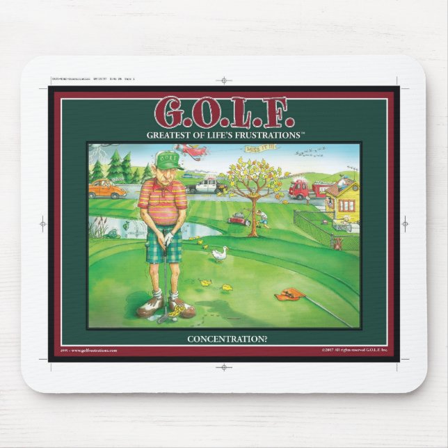 G.O.L.F. GREATEST OF LIFE'S FRUSTRATIONS MOUSE PAD (Front)
