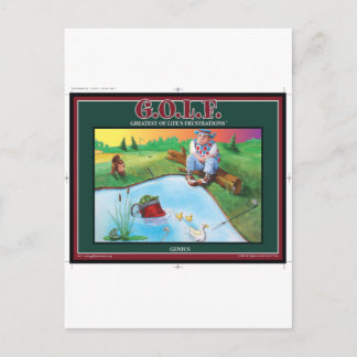 G.O.L.F GREATEST OF LIFE'S FRUSTRATIONS POSTCARD