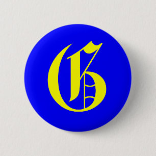 G - OLD ENGLISH 2 INCH ROUND BUTTON