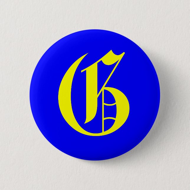 G - OLD ENGLISH 2 INCH ROUND BUTTON (Front)