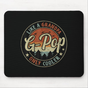 G-p Like A Grandpa Only Cooler Vintage Retro Fathe Mouse Pad
