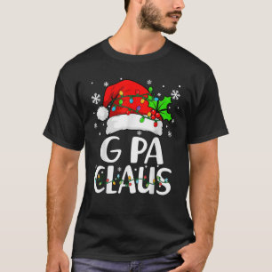 G Pa Claus Christmas Lights Pajama Family Matching T-Shirt