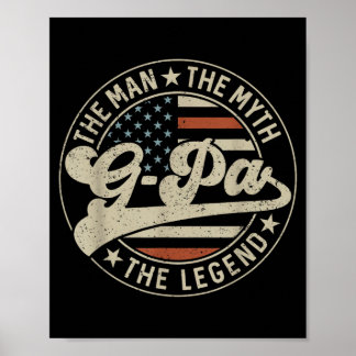 G-Pa The One And Only The Legend Flag Fathers Day Poster