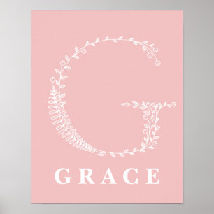 G Poster de la pépinière sur mesure du Monogramme