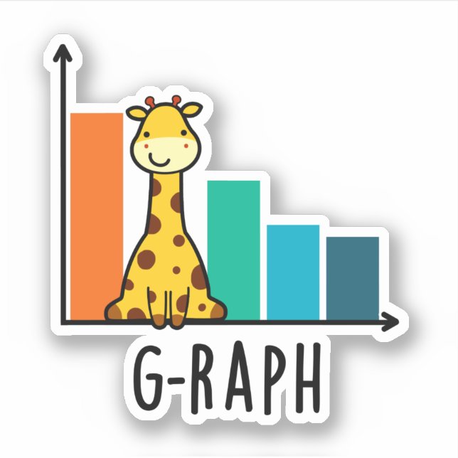 G-raph Funny Giraffe Graph Pun  (Front)
