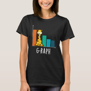 G-raph Funny Giraffe Graph Pun Dark BG T-Shirt