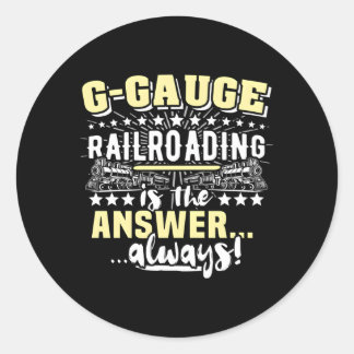G Scale Model Train Railroad G-Scale Railways Classic Round Sticker