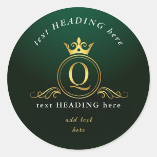 G - Sticker rond Monogramme Lettre