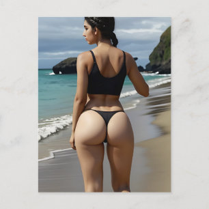 G-STRING BIKINI GIRL GRANDE CARTES POSTALES