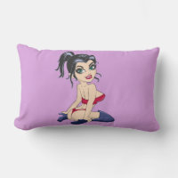 G-STRING CARTOON GIRL LUMBAR PILLOW