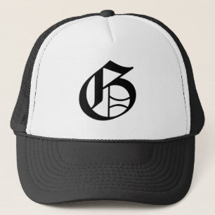 G-text Old English Trucker Hat