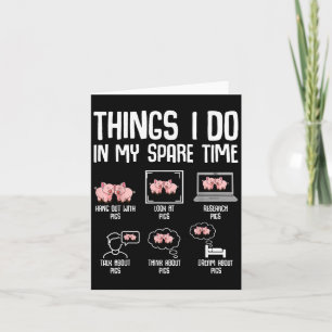 G Things I Do In My Spare Time Women Kids  Card